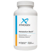 XYMOGEN Metabolism Basix bottle front showcases antioxidant-rich capsules for daily wellness.