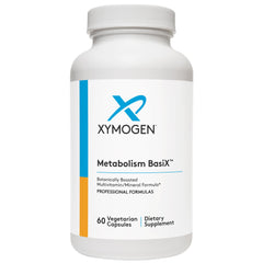 XYMOGEN Metabolism Basix bottle front showcases antioxidant-rich capsules for daily wellness.