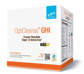 XYMOGEN OptiCleanse GHI pack front highlights vegan, sugar-free formula for daily wellness.