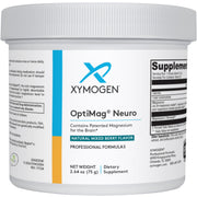 XYMOGEN OptiMag Neuro bottle on kitchen counter, ready for daily brain health support.