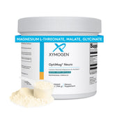 XYMOGEN OptiMag Neuro lemon-lime powder in a jar for daily brain support