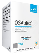 XYMOGEN OSAplex bottle front showcases the bone-support formula for daily use.