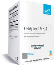 XYMOGEN OSAplex MK-7 single-serving packet open for on-the-go bone support