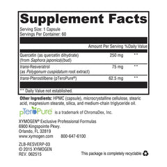 Xymogen Resveratin Plus capsules closeup for easy daily wellness supplementation.