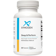 XYMOGEN Sleep & Perform bottle on nightstand promotes restful sleep and morning focus.