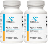 XYMOGEN Xcellent A bottle front highlighting high-potency vitamin A for immune support.