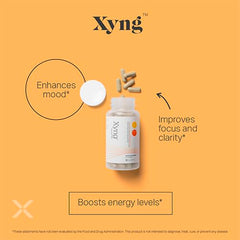 Xyngular Xyng energy capsule closeup highlights easy daily capsules for alertness