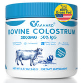 YAAHARO bovine colostrum bottle shows high IgG potential for immune support