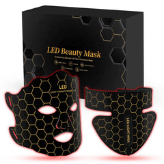 Yahi red light photon facial mask with remote control for convenient at-home sessions.
