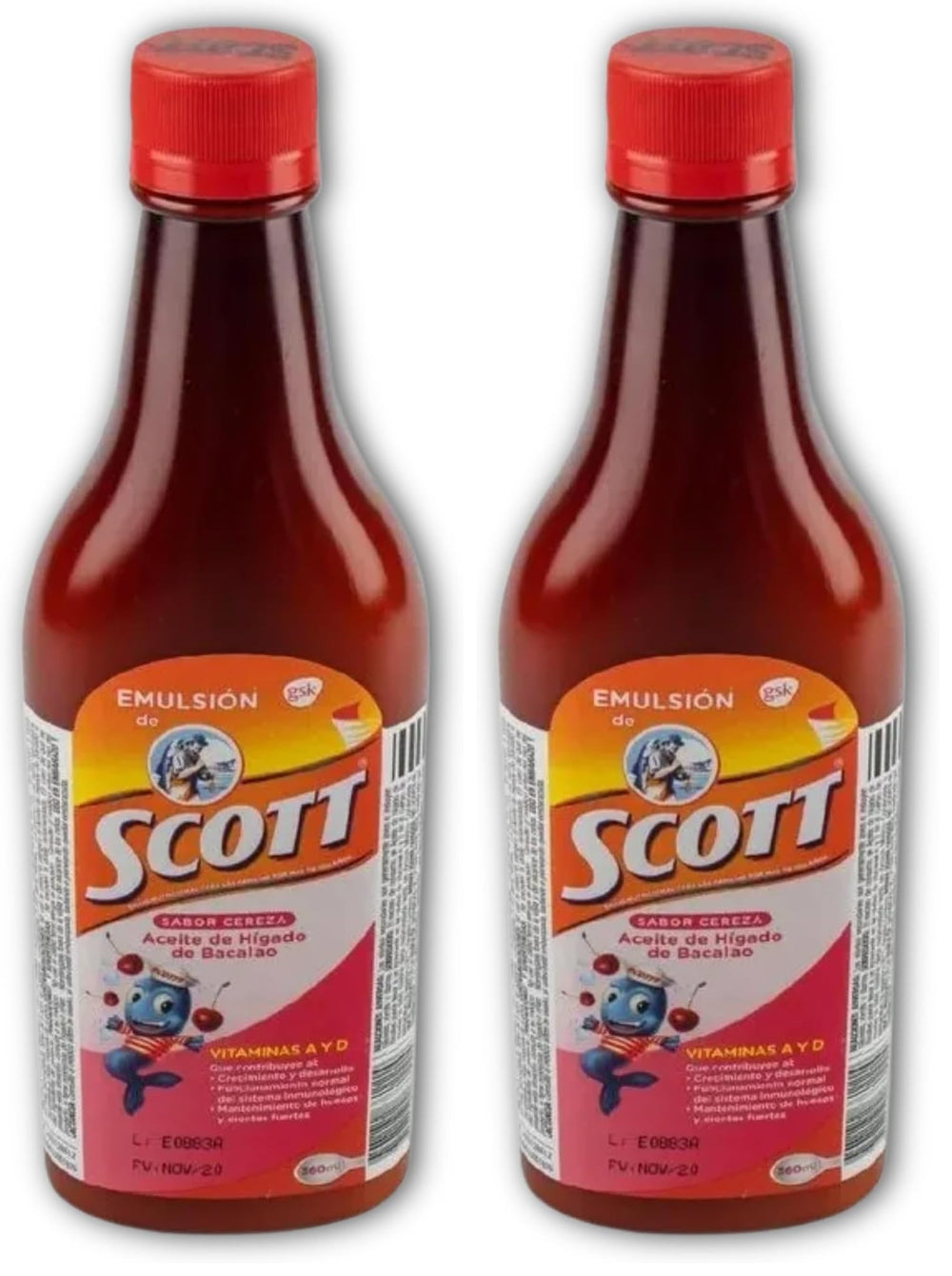 Yahve cherry-flavor emulsion bottle for kid-friendly daily supplementation.