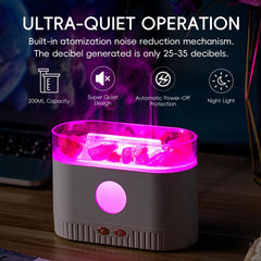 Yaledi diffuser with seven-color lights creates a calming glow.