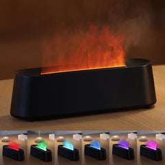 Yaledi essential oil diffuser with fireplace design for cozy room ambiance.