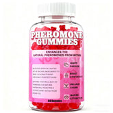 YAMLG Nurri pheromone gummies bottle showcases vegan formula for balanced mood and confidence.