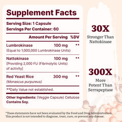 Yasumako nattokinase capsules close-up highlighting 2,000 FU activity.