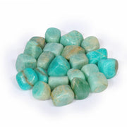 YATHABHISA Amazonite tumbled stones for altar decor and chakra balancing at home.