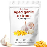 YATIME odorless aged garlic softgel bottle for daily heart and immune support.