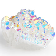 YATOJUZI Angel Aura crystal cluster with rainbow sparkle for energy balance.