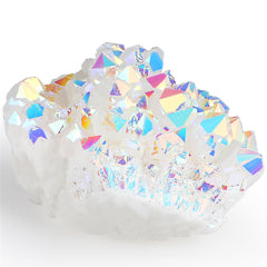 YATOJUZI Angel Aura crystal cluster with rainbow sparkle for energy balance.