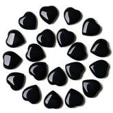 YATOJUZI Black Obsidian Heart 20pcs set front view for display and gifting.