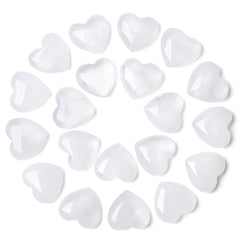 YATOJUZI clear quartz heart crystals in a pocket-size set for calm focus