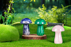 YATOJUZI crystal massage mushroom for facial points with oils.