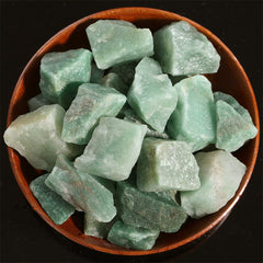 YATOJUZI Green Aventurine rough stones for bulk crafting and jewelry making.