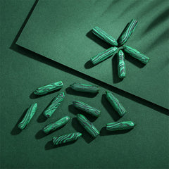YATOJUZI malachite hexagonal points for focused energy and chakra work