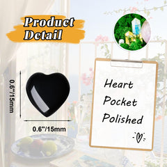 YATOJUZI Obsidian Heart palm-size polished surface for handheld meditation.