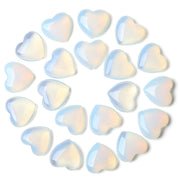YATOJUZI opal heart crystals 20pcs set for calming energy and focus.