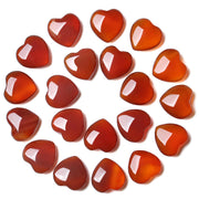 YATOJUZI red carnelian heart collection crystals for calming energy and focus