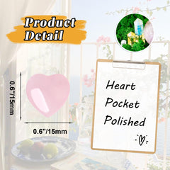 YATOJUZI rose quartz heart stones for DIY jewelry and mindful rituals