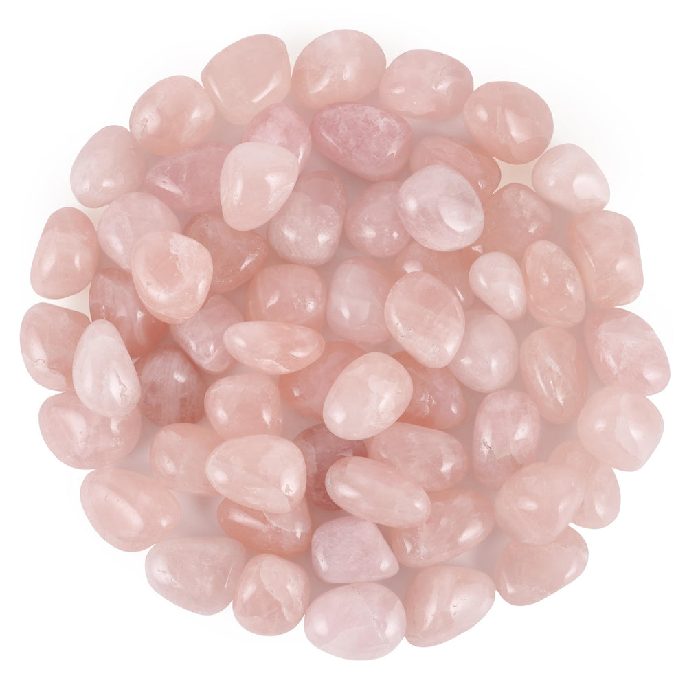 YATSKIA rose quartz bulk crystals 1lb in natural pink tones for display.