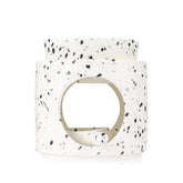 Yeerockal Ink Splash tealight burner in elegant ceramic for cozy ambiance