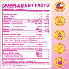 YEKBYOE Lactation Gummies closeup highlights texture and shape.