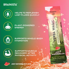 Yerba Magic stick being poured into water shows easy mix and flavor.