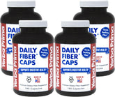 Yerba Prima Daily Fiber Caps bottle front promotes regularity with natural fiber blend.