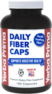 Yerba Prima Daily Fiber Caps bottle for daily digestive support