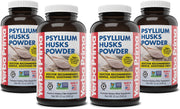 Yerba Prima psyllium husks powder 4-pack on a clean counter for daily fiber support