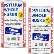 Yerba Prima psyllium whole husks bottle emphasizes natural fiber for regularity