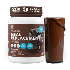 Yes You Can! Chocolate powder scoop ready for quick on-the-go nutrition.