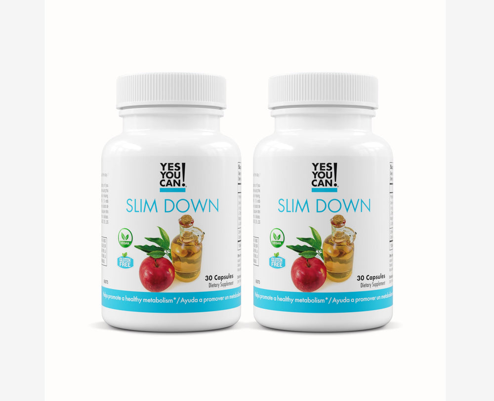 Yes You Can Slim Down bottle front view, easy daily capsule for energy and focus