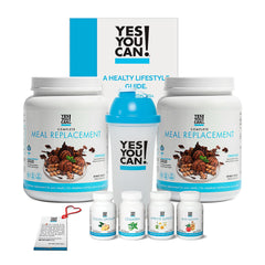 Yes You Can! chocolate shaker for easy on-the-go meal preparation and blending.