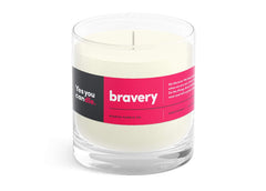 Yes You Candle Bravery Citrus Sage wax pouring shot, cozy morning ritual vibe