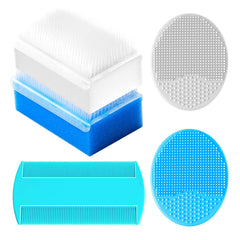 YESYBC cradle cap brush set blue for soothing baby scalp and gentle flakes