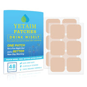 YETAIM recovery patch on arm for potential daytime energy.