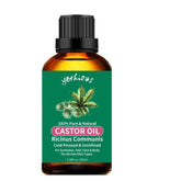 yethious Castor Oil bottle pour shows pure formula for skin and hair nourishment