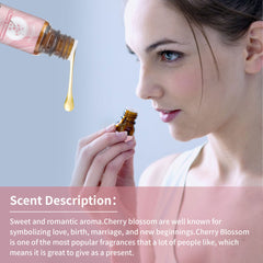 Yethious Cherry Blossom oil for bath relaxation with delicate fragrance.