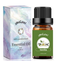 Yethious Vanilla essential oil bottle in diffuser setup for warm, inviting aroma.