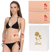 YEXIAOBOY castor oil pack wrap with rose pattern for travel-ready use.