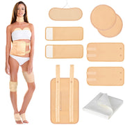 YHOVID castor oil pack wrap full kit showing versatile full-body use and reusable design